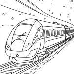 image pour coloriage Train enfant