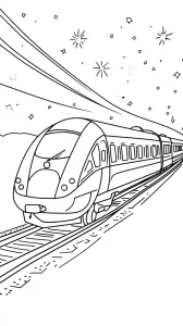 image pour coloriage Train enfant