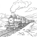 coloriage Train pour enfants à imprimer