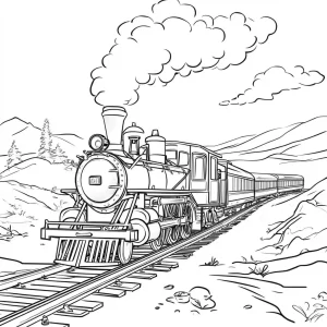 coloriage Train pour enfants à imprimer