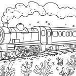 coloriage Train et dessins