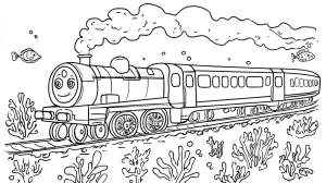 coloriage Train et dessins
