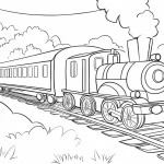 coloriage Train pour enfants a imprimer gratuit