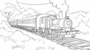 coloriage Train pour enfants a imprimer gratuit