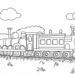 coloriage Train et apprentissage