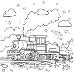 coloriage Train et dessin a imprimer