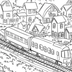 imprimer coloriage Train pour enfant
