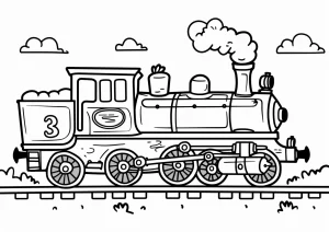coloriage Train et apprentissage