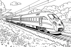 coloriage Train en ligne pour enfant