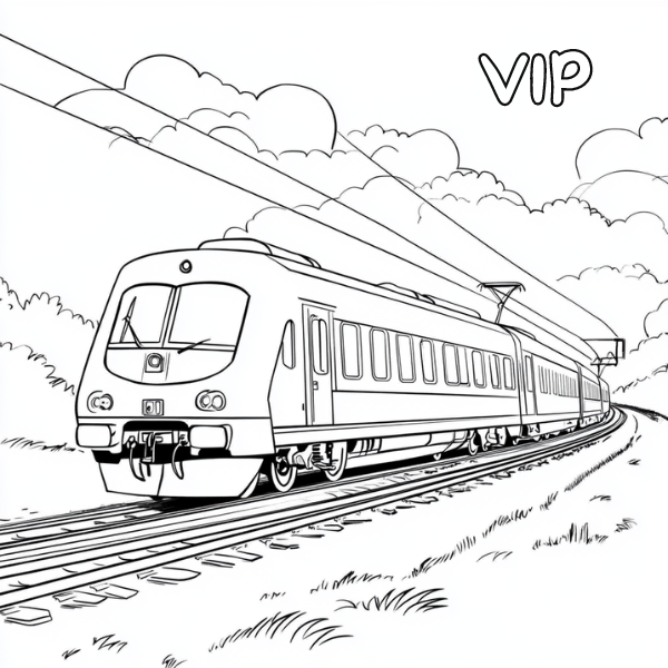 Tranh tô màu Train