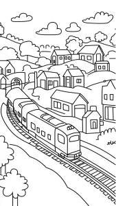 coloriage Train et dessin a imprimer