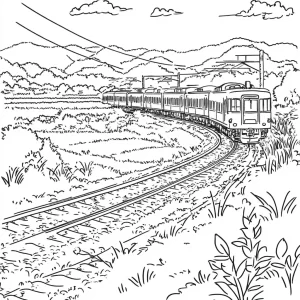 coloriage Train pour enfants a imprimer gratuit