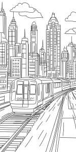 coloriage Train pour enfants a imprimer gratuit