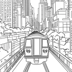 coloriage Train à imprimer pdf gratuit