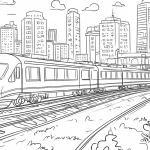 coloriage Train pour enfant