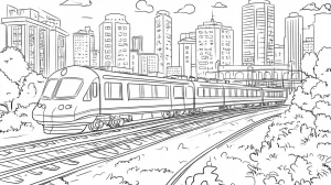 coloriage Train pour enfant