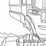 coloriage Transformers One pour enfant de 3 ans