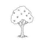 coloriage Un arbre en automne d