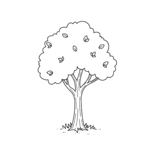 coloriage Un arbre en automne d