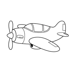 a imprimer coloriage Un avion à hélice gratuit