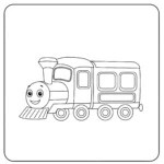 coloriage Un panneau de signalisation de train pour enfant de 2 ans