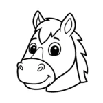 coloriage Une tête de cheval a dessiner et imprimer