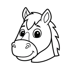 coloriage Une tête de cheval a dessiner et imprimer