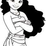 coloriage Vaiana a imprimer gratuit