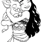 imprimer coloriage Vaiana pour enfant