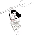 coloriage Vaiana a imprimer