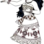 coloriage Vaiana pour enfant à imprimer
