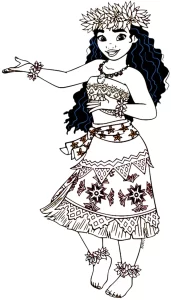 coloriage Vaiana pour enfant à imprimer