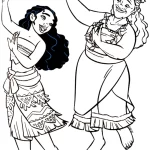 coloriage Vaiana pour enfant de 5 ans