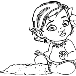 coloriage Vaiana pour enfant de 8 ans