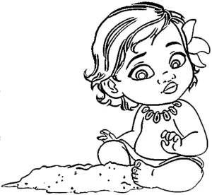 coloriage Vaiana pour enfant de 8 ans