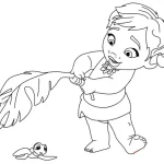 coloriage Vaiana pour enfants à télécharger