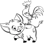 image pour coloriage Vaiana enfant
