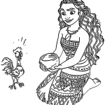 coloriage Vaiana à imprimer gratuit