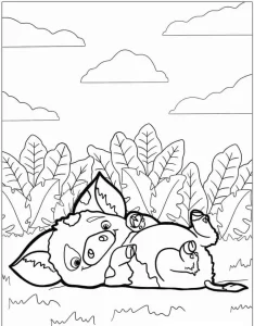 coloriage Vaiana et dessin a imprimer