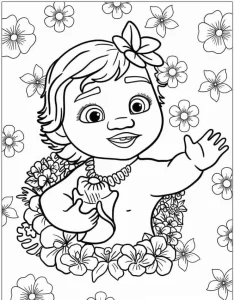 imprimer coloriage Vaiana pour enfant