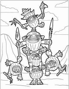 coloriage Vaiana gratuit à imprimer