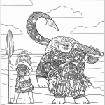 coloriage Vaiana a dessiner en ligne