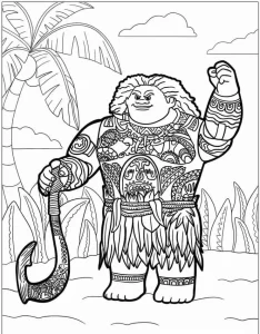 coloriage Vaiana à imprimer gratuitement