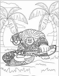 coloriage Vaiana a imprimer gratuit