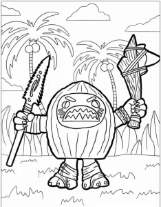 coloriage Vaiana à imprimer pour enfants