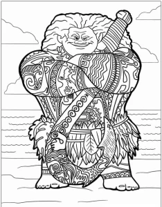 coloriage Vaiana pour enfant de 3 ans