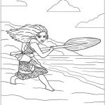 coloriage Vaiana pour enfant de 3 ans
