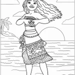 imprimer coloriage Vaiana pour enfant
