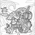 coloriage Vaiana à imprimer pour enfant de 10 ans