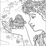 coloriage Vaiana pour enfants à imprimer
